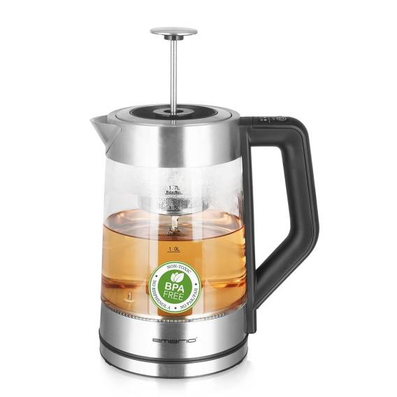 Obrázok pre Emerio WK-122730 elektrická konvice 1,7 l 2200 W Černá, Stříbrná, Průhledná