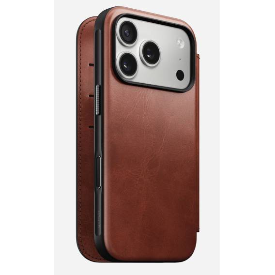 Obrázok pre Nomad Modern Leather Folio pouzdro pro mobilní telefony 16 cm (6.3") Hnědá
