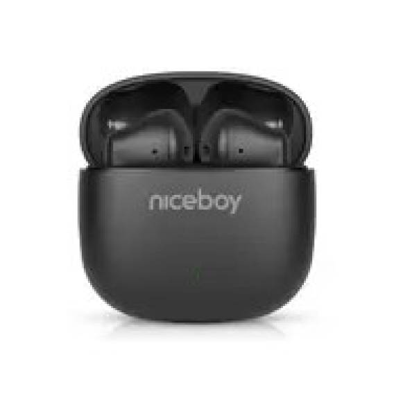 Obrázok pre Niceboy Beans 4 POP czarne / Słuchawki bezprzewodowe z mikrofonem / Bluetooth 5.4 / IPX4 / etui ładujące