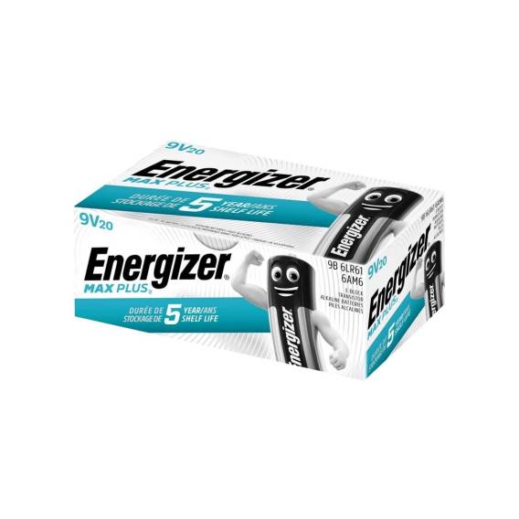 Obrázok pre Energizer Max Plus 6LR61 9V-Block Batterie 20er Karton