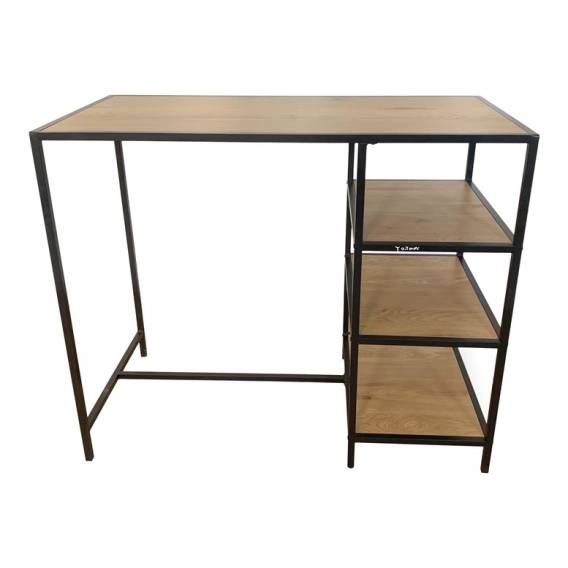 Obrázok pre BAR TABLE GABE WOOD/BLACK 100X120X60CM