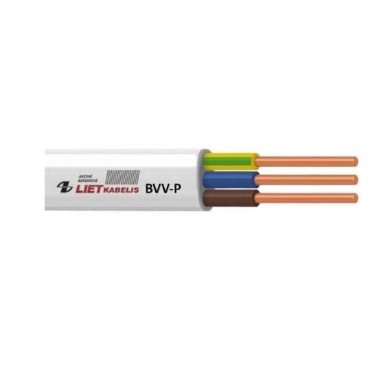 Obrázok pre CABLE BVV-P 3X1.5 WHITE 50M