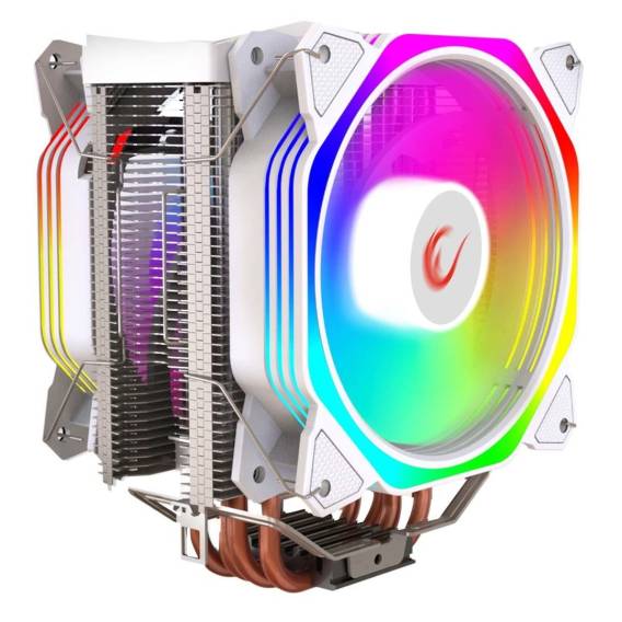 Obrázok pre Chłodzenie CPU Rampage OCTAGONC60-WHITE LGA1700/AM5 1800RPM 2x 120mm ARGB PWM