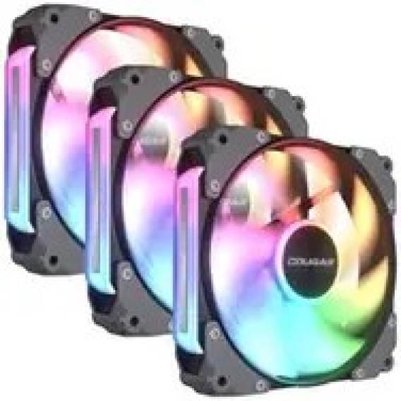 Obrázok pre COUGAR CF-APR12HB3-RGB Počítačová skříň Ventilátor 12 cm Černá 3 kusů