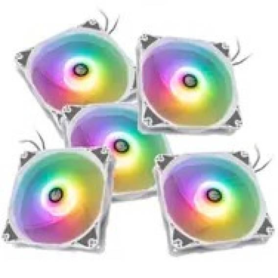 Obrázok pre Bitspower Notos RGB PWM Fan, 120mm - White, 5-Pack