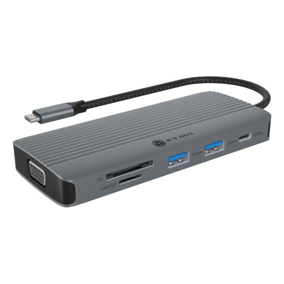 Obrázok pre ICY BOX IB-DK4040a-CPD Kabel USB 3.2 Gen 1 (3.1 Gen 1) Type-C Hliník, Stříbrná