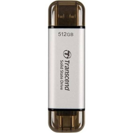 Obrázok pre Transcend ESD310 512 GB USB typ A na USB typ C 3.2 Gen 2 (3.1 Gen 2) Stříbrná