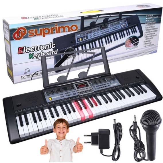 Obrázok pre SUPRIMO 6136L - klávesnice s mikrofonem pro výuku hry, určená pro děti
