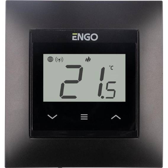 Obrázok pre ENGO Controls E55-B - Internetowy, podtynkowy regulator temperatury do ramki 55x55, Wi-F