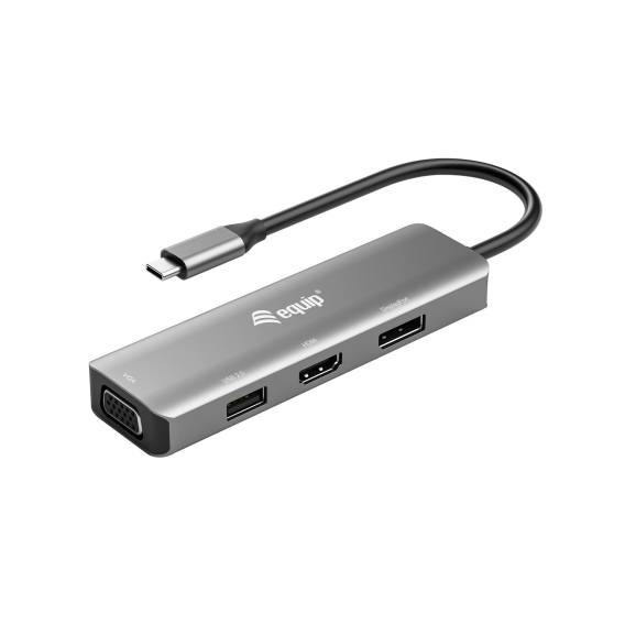 Obrázok pre Equip 133485 USB grafický adaptér 3840 x 2160 px Černá, Stříbrná