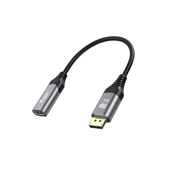 Obrázok pre Equip 133446 adaptér k video kabelům 0,15 m DisplayPort HDMI Černá, Šedá