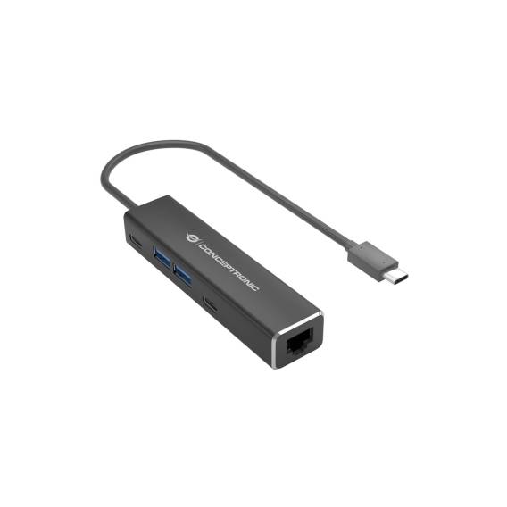 Obrázok pre Conceptronic ABBY14B dokovací stanice/replikátor portů Kabel USB 3.2 Gen 1 (3.1 Gen 1) Type-C Šedá