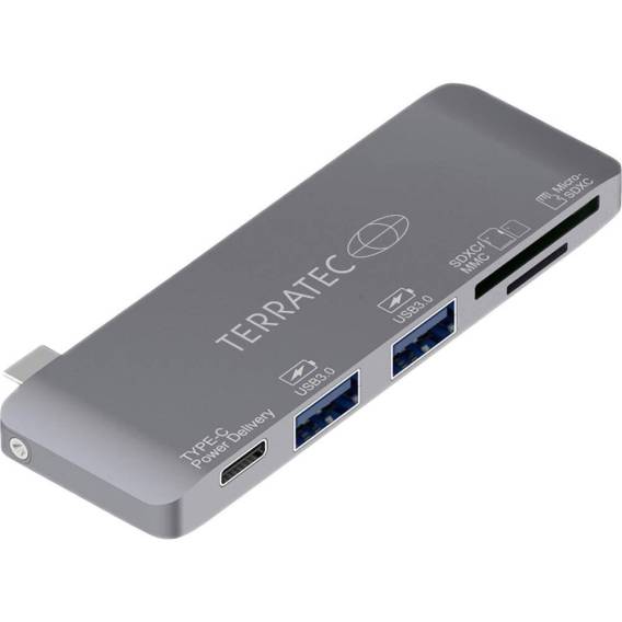 Obrázok pre Terratec 283005 dokovací stanice/replikátor portů USB 3.2 Gen 1 (3.1 Gen 1) Type-C Šedá