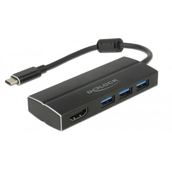 Obrázok pre DeLOCK 63931 dokovací stanice/replikátor portů USB 3.2 Gen 1 (3.1 Gen 1) Type-C Černá