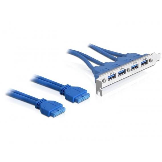 Obrázok pre DeLOCK 2 x USB 3.0 19-pin - 4 x USB 3.0-A