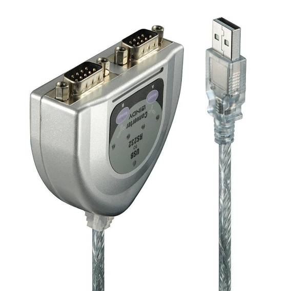 Obrázok pre Lindy 42889 sériový kabel Stříbrná 0,6 m USB Typ-A DB-9