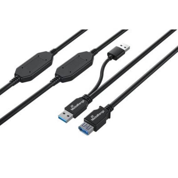 Obrázok pre MediaRange MRCS244 USB kabel USB 3.2 Gen 1 (3.1 Gen 1) 15 m 2 x USB A USB A 5 Gbit/s Černá