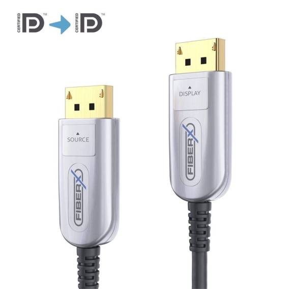 Obrázok pre FiberX FX-I260-010 DisplayPort kabel 10 m Černá, Stříbrná