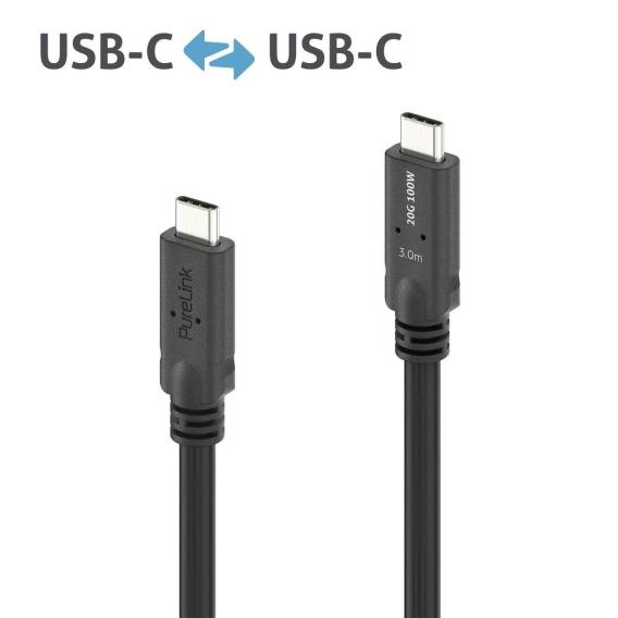 Obrázok pre PureLink PI6600-030 USB kabel USB4 Gen 2x2 3 m USB C 20 Gbit/s 100 W Černá