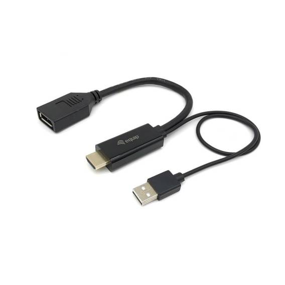 Obrázok pre Equip 119039 adaptér k video kabelům 0,15 m HDMI Typ A (standardní) DisplayPort Černá