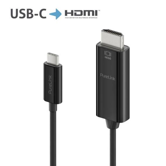 Obrázok pre PureLink IS2201-010 adaptér k video kabelům 1 m USB typu C HDMI Černá