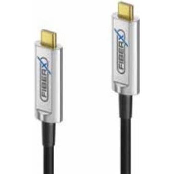 Obrázok pre FiberX FX-I600-005 USB kabel USB 3.2 Gen 1 (3.1 Gen 1) 5 m USB C 10 Gbit/s 4,5 W Černá, Stříbrná