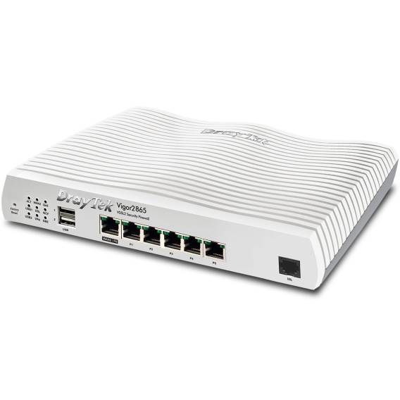 Obrázok pre DrayTek Vigor 2865 router zapojený do sítě Gigabit Ethernet