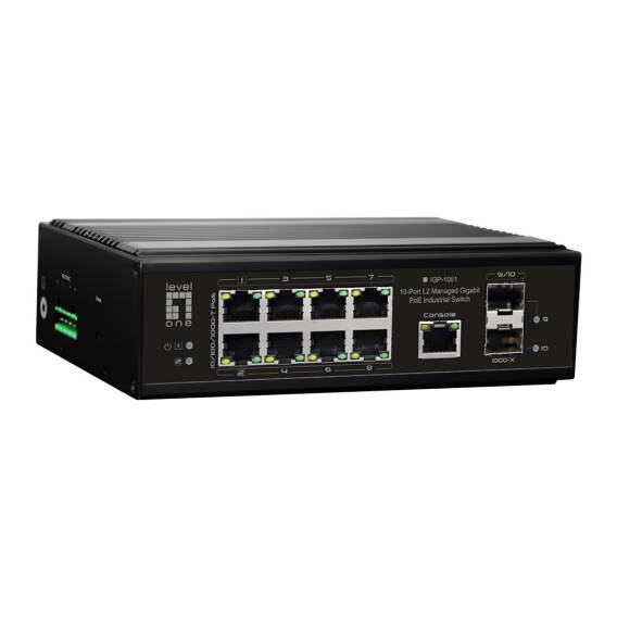 Obrázok pre LevelOne IGP-1061 síťový přepínač Řízený L2 Gigabit Ethernet (10/100/1000) Podpora napájení po Ethernetu (PoE) Černá