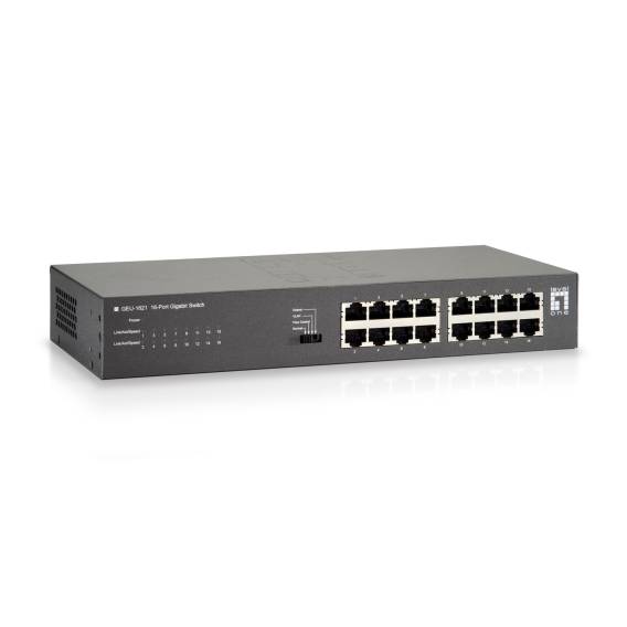 Obrázok pre LevelOne GEU-1621 síťový přepínač Gigabit Ethernet (10/100/1000) Šedá