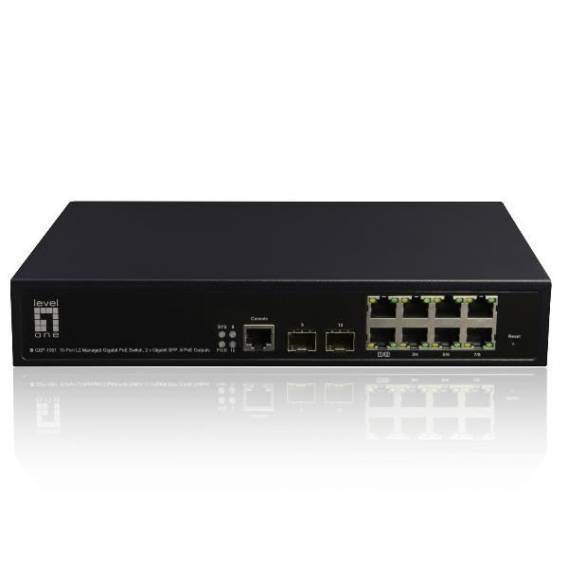 Obrázok pre LevelOne GEP-1061 síťový přepínač Řízený L2 Gigabit Ethernet (10/100/1000) Podpora napájení po Ethernetu (PoE) Černá