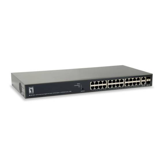 Obrázok pre LevelOne GEP-2651 síťový přepínač Řízený L3 Gigabit Ethernet (10/100/1000) Podpora napájení po Ethernetu (PoE) Černá