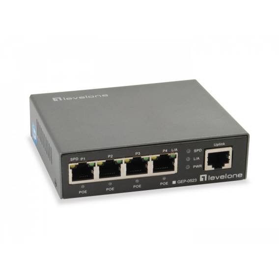 Obrázok pre LevelOne GEP-0523 síťový přepínač Gigabit Ethernet (10/100/1000) Podpora napájení po Ethernetu (PoE) Černá