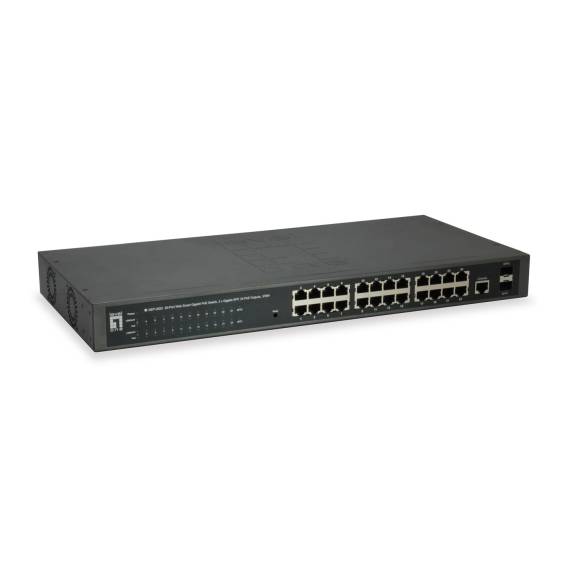 Obrázok pre LevelOne GEP-2652 síťový přepínač Řízený L2 Gigabit Ethernet (10/100/1000) Podpora napájení po Ethernetu (PoE) Šedá