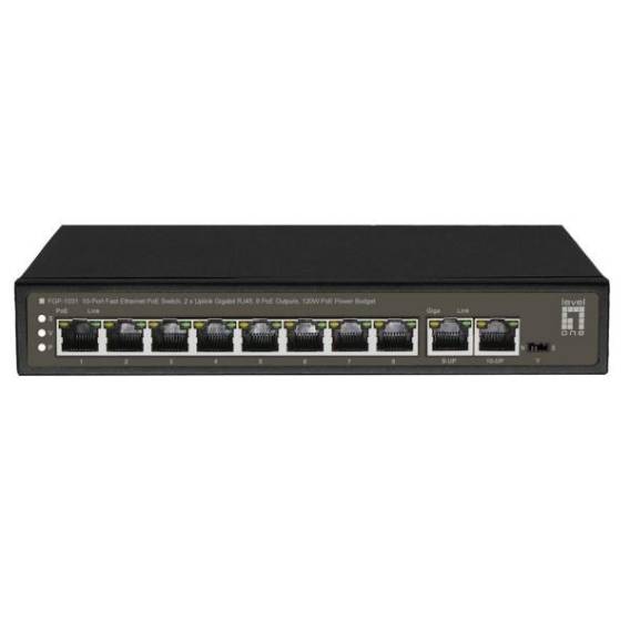 Obrázok pre LevelOne FGP-1031 síťový přepínač Nespravované Gigabit Ethernet (10/100/1000) Podpora napájení po Ethernetu (PoE) Černá