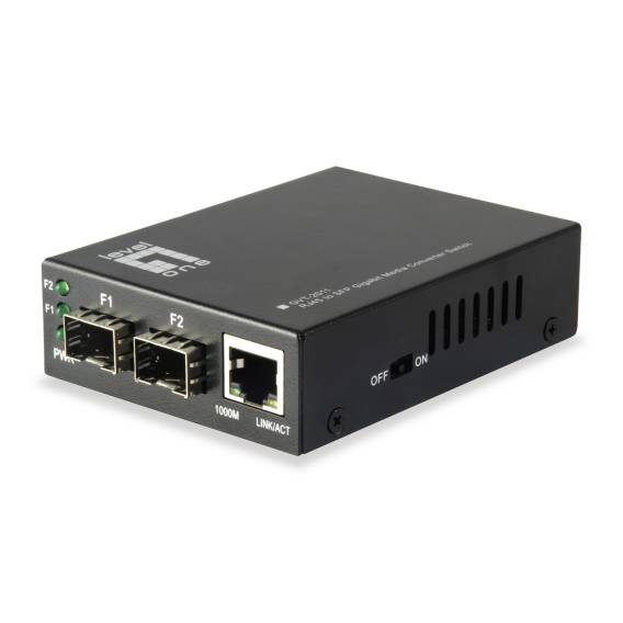Obrázok pre LevelOne GVT-2011 konvertor síťové kabeláže 1000 Mbit/s Šedá
