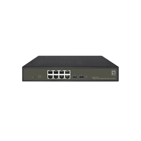 Obrázok pre LevelOne GES-2110P síťový přepínač Řízený L2 Gigabit Ethernet (10/100/1000) Podpora napájení po Ethernetu (PoE) Černá