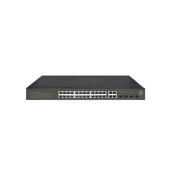 Obrázok pre LevelOne GES-2128P síťový přepínač Řízený L2 Gigabit Ethernet (10/100/1000) Podpora napájení po Ethernetu (PoE) Černá
