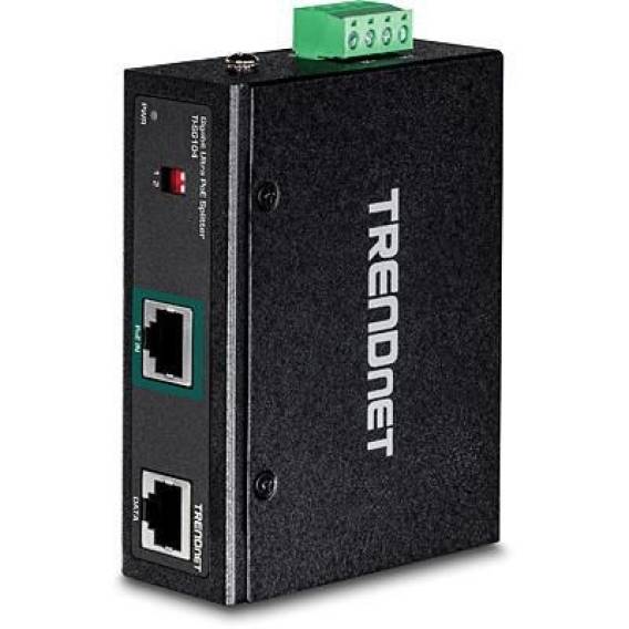 Obrázok pre Trendnet TI-SG104 síťový splitter Podpora napájení po Ethernetu (PoE) Černá