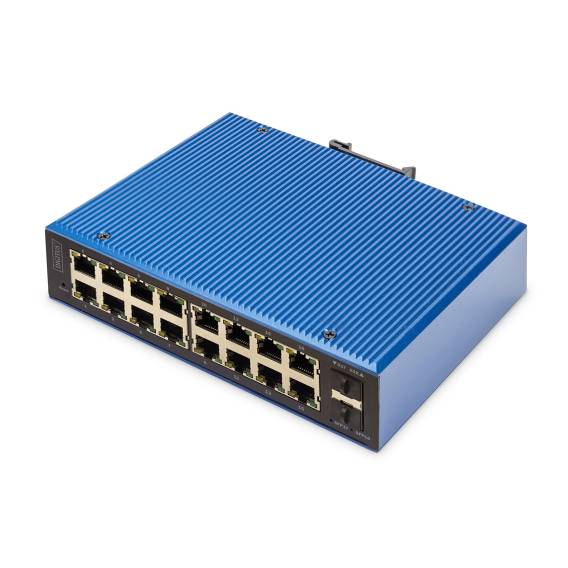 Obrázok pre Digitus DN-651158 síťový přepínač Řízený L2 Gigabit Ethernet (10/100/1000) Černá, Modrá