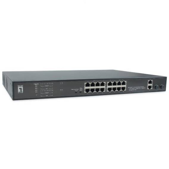 Obrázok pre LevelOne FGP-2031 síťový přepínač Nespravované Fast Ethernet (10/100) Podpora napájení po Ethernetu (PoE) 1U Černá