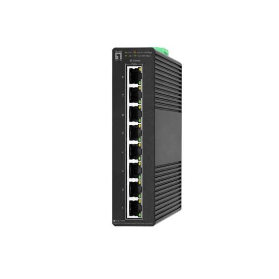 Obrázok pre LevelOne IGS-2108P síťový přepínač Řízený L2 Gigabit Ethernet (10/100/1000) Podpora napájení po Ethernetu (PoE) Černá