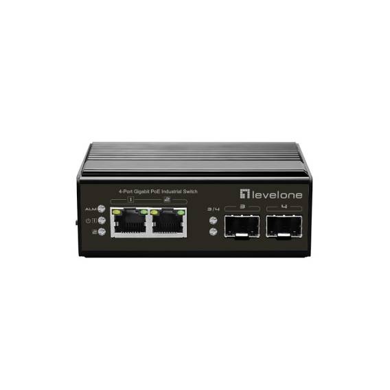Obrázok pre LevelOne IGP-0432 síťový přepínač Nespravované Gigabit Ethernet (10/100/1000) Podpora napájení po Ethernetu (PoE) Černá