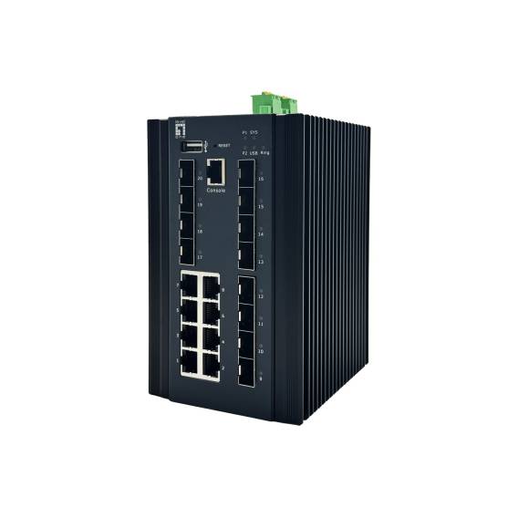 Obrázok pre LevelOne IGX-2072 síťový přepínač Řízený L2+ Gigabit Ethernet (10/100/1000) Černá