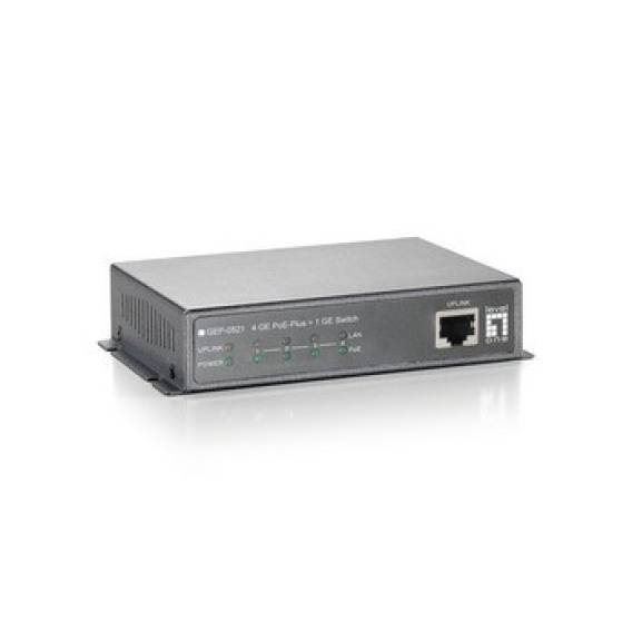 Obrázok pre LevelOne GEP-0521 síťový přepínač Nespravované Gigabit Ethernet (10/100/1000) Podpora napájení po Ethernetu (PoE) Šedá