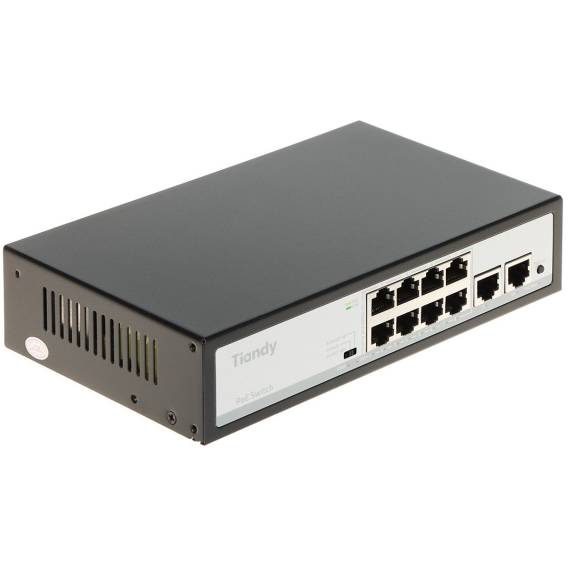 Obrázok pre SWITCH POE TC-P3S010 SPEC:F/0820/AT/90 8-PORTOWY + 2X UPLINK TIANDY
