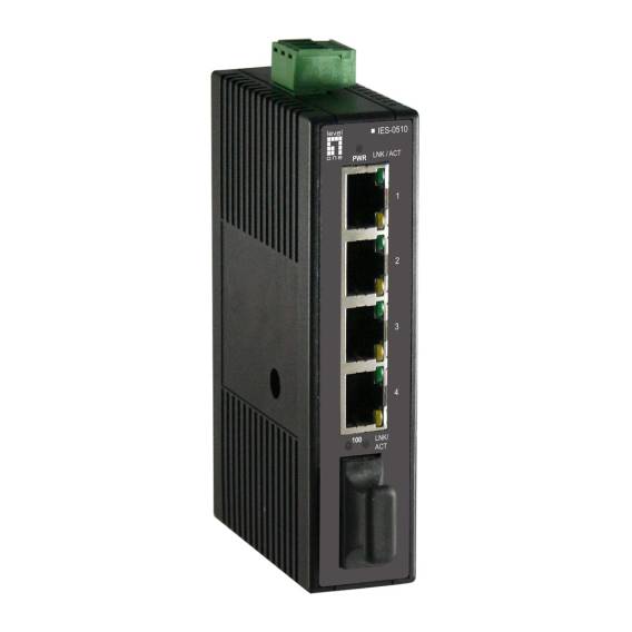 Obrázok pre LevelOne IES-0510 síťový přepínač Nespravované Fast Ethernet (10/100) Černá
