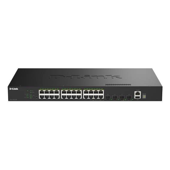 Obrázok pre D-Link DGS-1530-28P/E síťový přepínač Řízený L2 Gigabit Ethernet (10/100/1000) Podpora napájení po Ethernetu (PoE) Černá