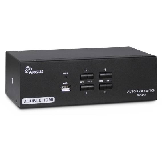 Obrázok pre Inter-Tech AS-42HA HDMI konzolový (KVM) přepínač Černá