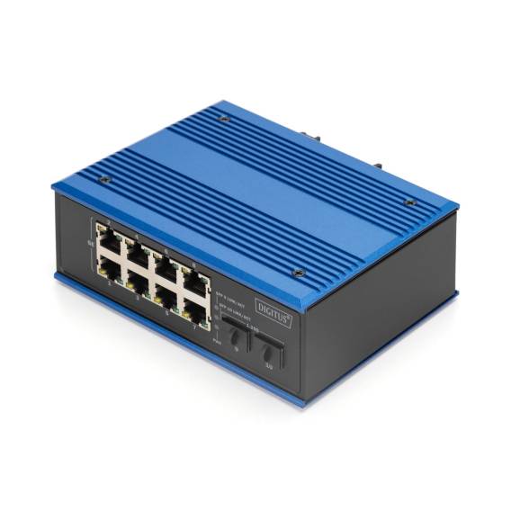 Obrázok pre Digitus DN-651151 síťový přepínač Nespravované Gigabit Ethernet (10/100/1000) Podpora napájení po Ethernetu (PoE) Černá, Modrá