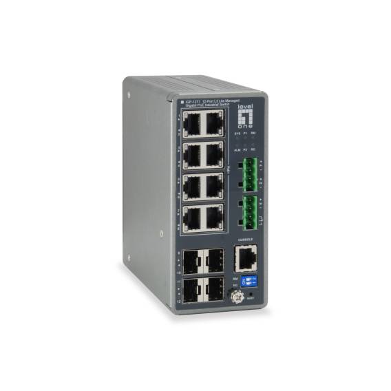 Obrázok pre LevelOne IGP-1271 síťový přepínač Řízený L3 Gigabit Ethernet (10/100/1000) Podpora napájení po Ethernetu (PoE) Šedá